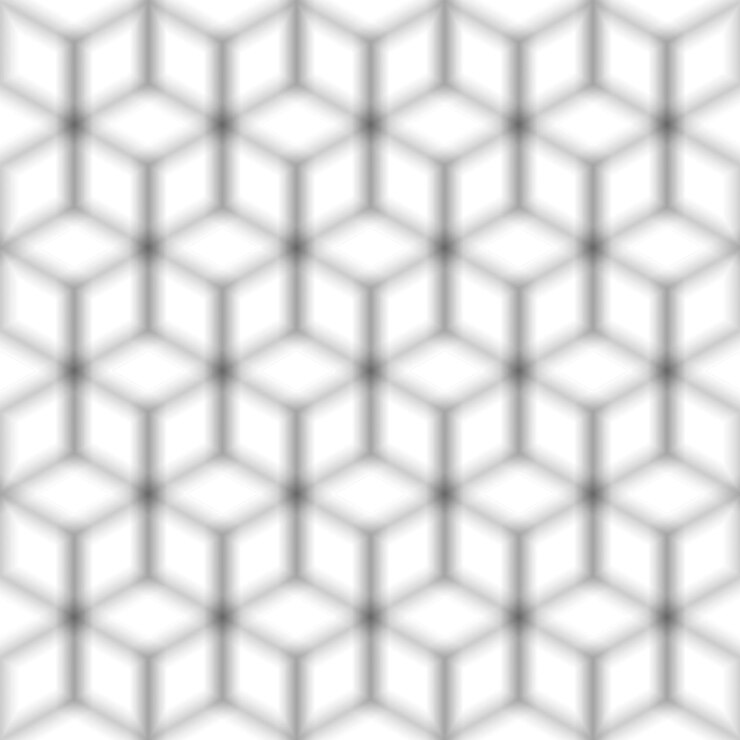 Vector cubo de patrones sin fisuras línea geométrica diseño cubo textura