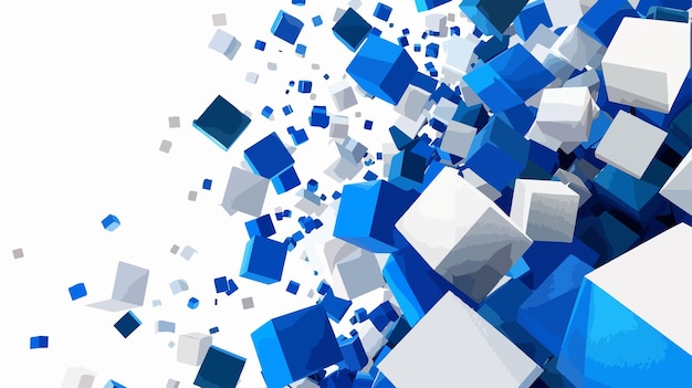 Cubos azules y blancos fondo abstracto para diseños creativos