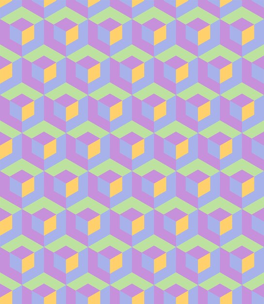 cubos isométricos vector de patrones sin fisuras Textura geométrica abstracta Textil moderno Fondo retro