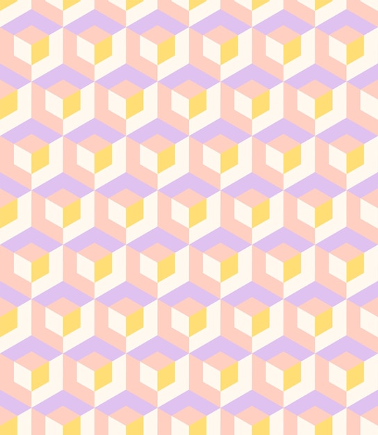 cubos isométricos vector de patrones sin fisuras Textura geométrica abstracta Textil moderno Fondo retro