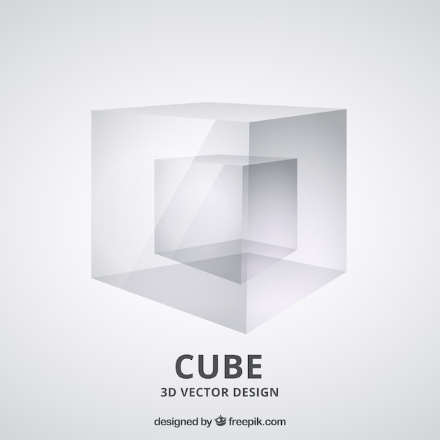 Vector cubos transparentes