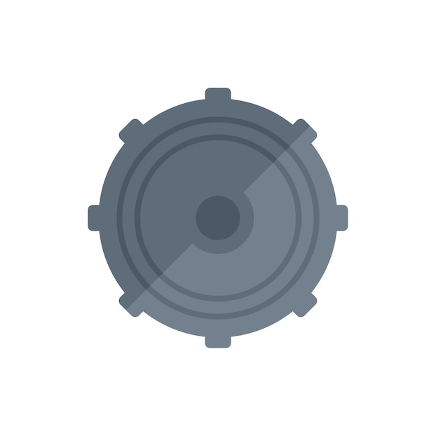Cubrir alcantarilla icono vector plano Carretera de la ciudad Círculo de metal aislado