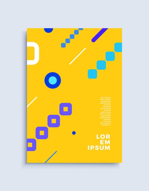 Cubrir la plantilla de diseño abstracto moderno Composición de formas geométricas mínimas para el folleto de la pancarta y el póster Eps10 ilustración vectorial