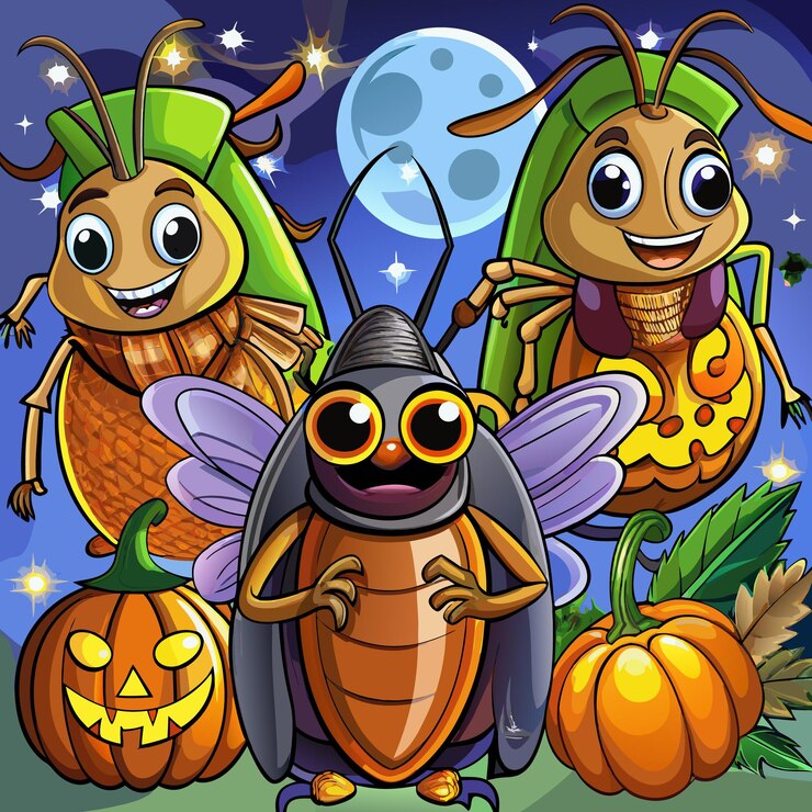 Vector cucaracha en la conmemoración de halloween