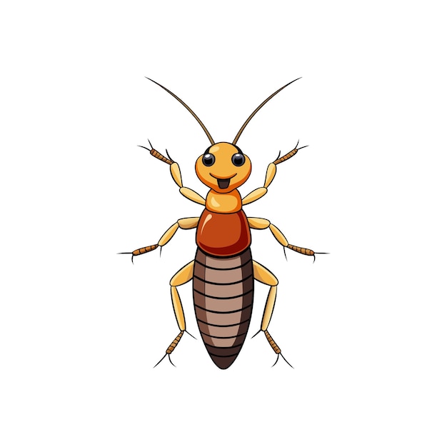 La cucaracha de dibujos animados Una ilustración de un insecto lindo