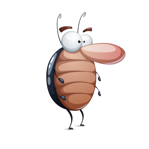 Vector cucaracha de divertidos dibujos animados