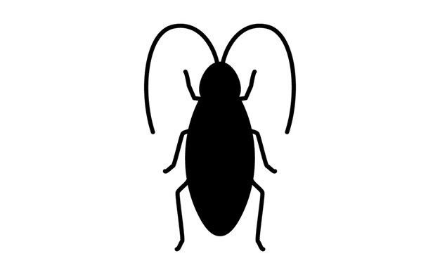 Cucaracha un simple ícono de plagas desagradables