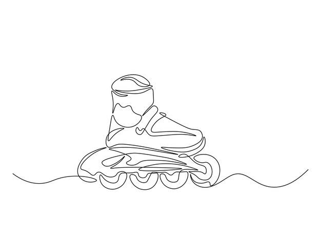 cuchillas de rodillo línea continua cuchillas del rodillo contorno diseño gráfico vectorial ilustración spo
