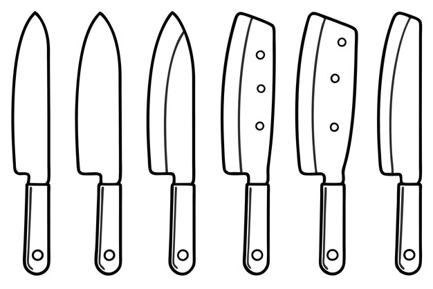 Cuchillo de carnicero arte de línea minimalista perfecto para la decoración de la cocina 2