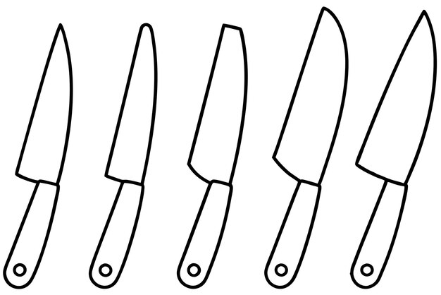 Cuchillo de carnicero arte de línea minimalista perfecto para la decoración de la cocina 3