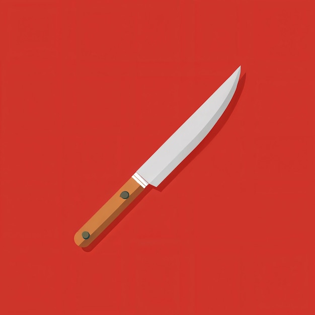 Cuchillo de chef con un vector de mango