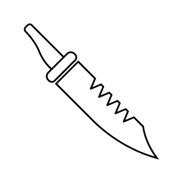 cuchillo, icono, vector