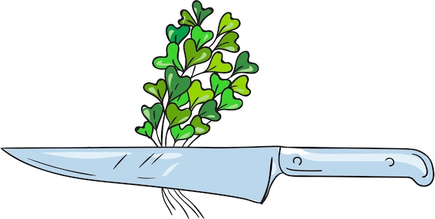 Cuchillo Microgreen Dibujo