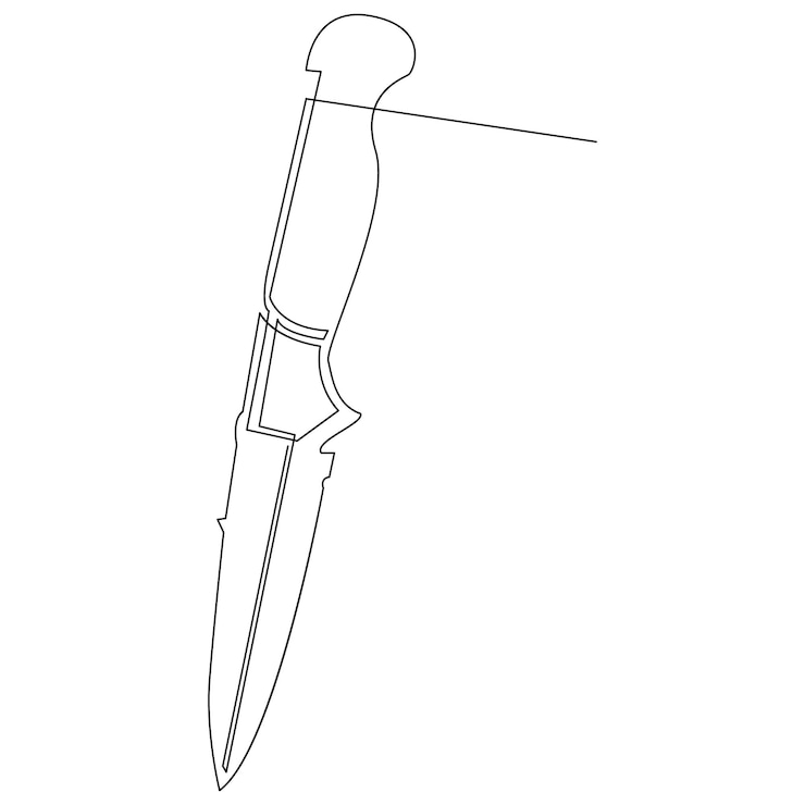 Vector cuchillo y tenedor continuo con un solo contorno de línea dibujo de arte vectorial y diseño simple de una línea