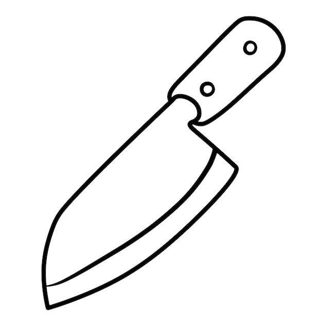 cuchillo utensilios de cocina dibujos animados garabato kawaii anime página para colorear lindo ilustración dibujo imágenes prediseñadas