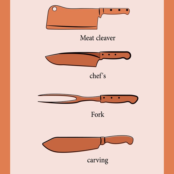 Vector cuchillos de cocina 1