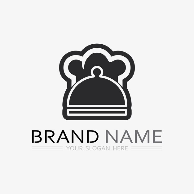 CUCINA Y CHEF LOGO ICONA de la comida RESTO Y CAFÉ VECTOR de diseño