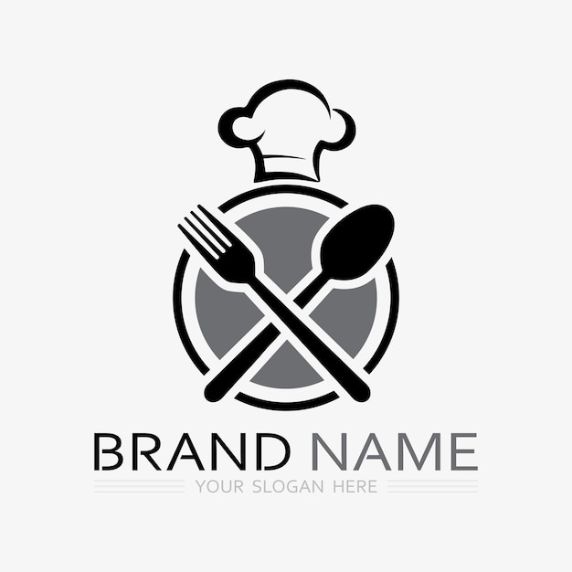 CUCINA Y CHEF LOGO ICONA de la comida RESTO Y CAFÉ VECTOR de diseño