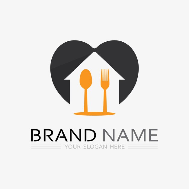 CUCINA Y CHEF LOGO ICONA de la comida RESTO Y CAFÉ VECTOR de diseño