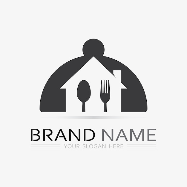 CUCINA Y CHEF LOGO ICONA de la comida RESTO Y CAFÉ VECTOR de diseño