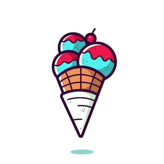 Vector cucurucho de helado