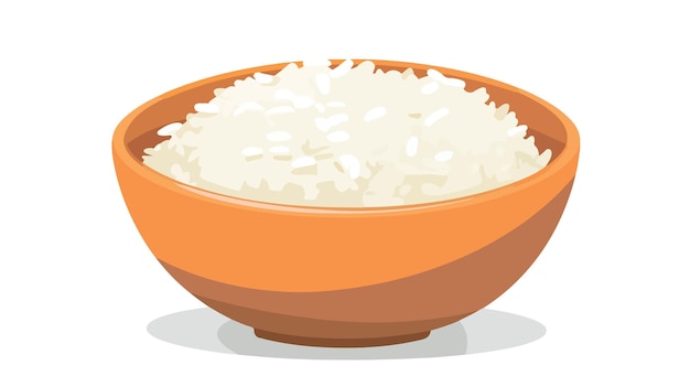 Un cuenco de arroz blanco esponjoso