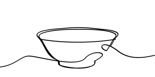 - El cuenco de arte de línea minimalista