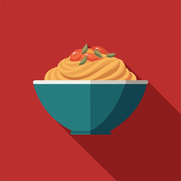 un cuenco de comida con un fondo rojo con un fondo Rojo