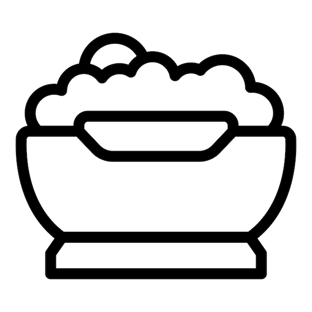 Un cuenco de espuma de jabón con agua que se está preparando para lavar el icono