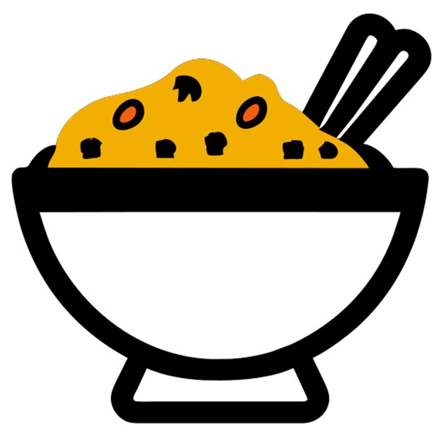 un cuenco de icono de curry