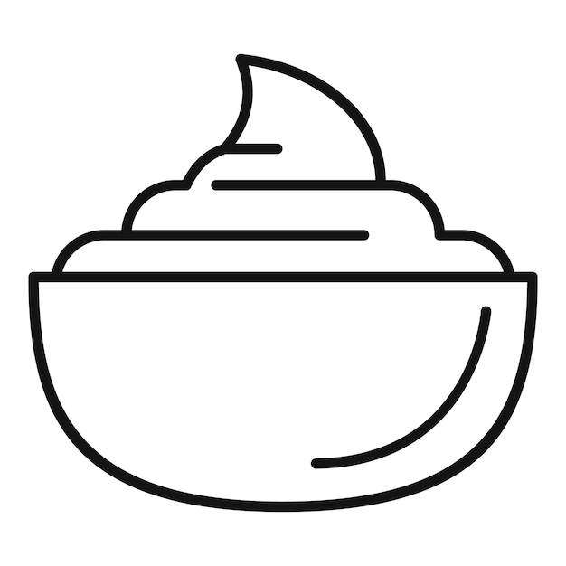Un cuenco lleno de deliciosa crema batida esperando ser comido