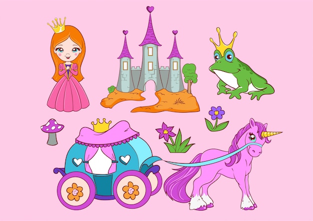 Vector un cuento de princesa