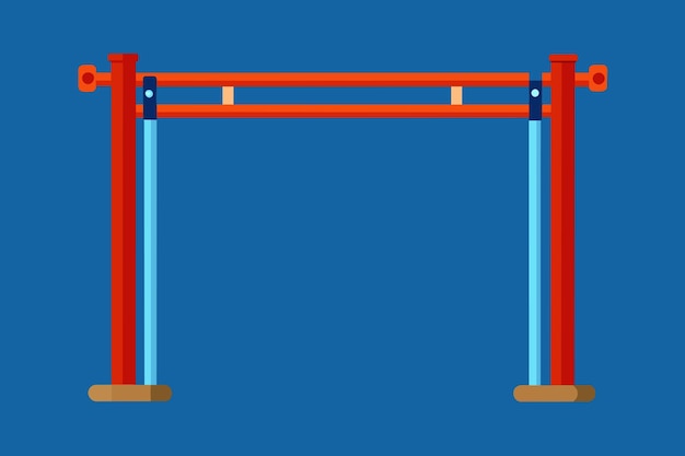 Una cuerda roja y azul con un fondo azul