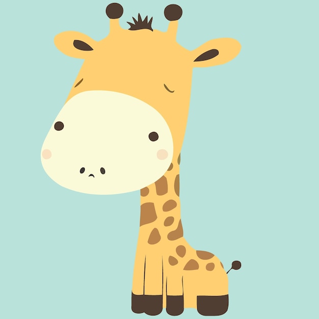 Cuerpo de animal mamífero girafa linda