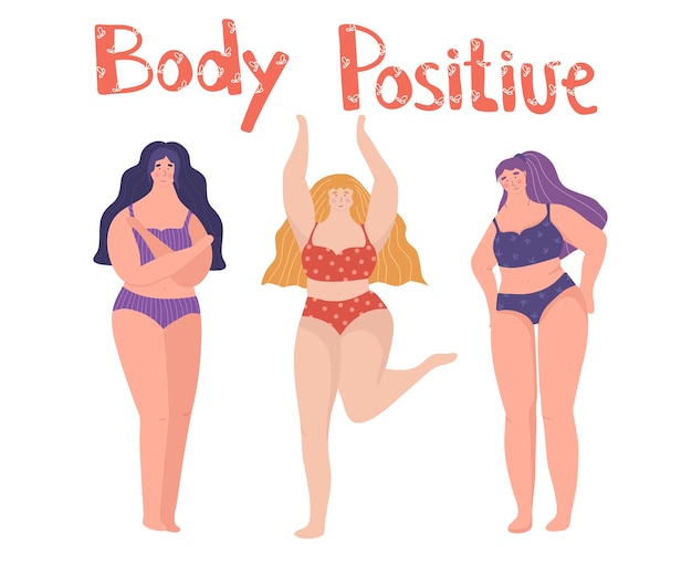 Cuerpo positivo. mujeres felices.