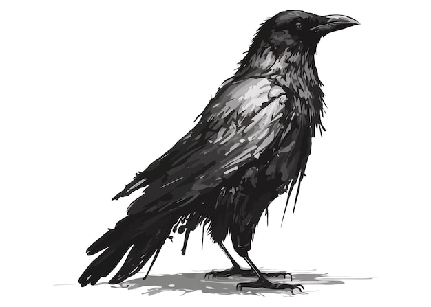 El cuervo negro es un ave de rapiña