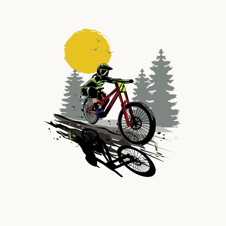 cuesta abajo, una ilustración del deporte