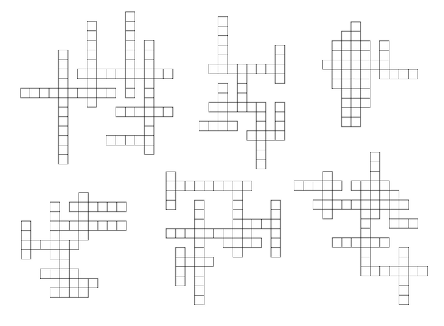 Cuestionario de palabras de cuadrícula de juego de crucigramas