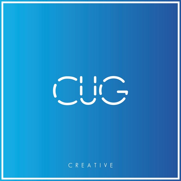 Vector cug premium vector último diseño de logotipo diseño creativo de logotipo ilustración vectorial logotipo mínimo monograma