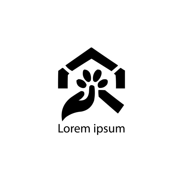 cuidado de animales adoptar y rescatar tienda de mascotas cuidado de logotipo diseño plantilla para marca o empresa y otros