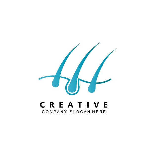 Cuidado del cabello logo vector icono piel salud ilustración diseño concepto