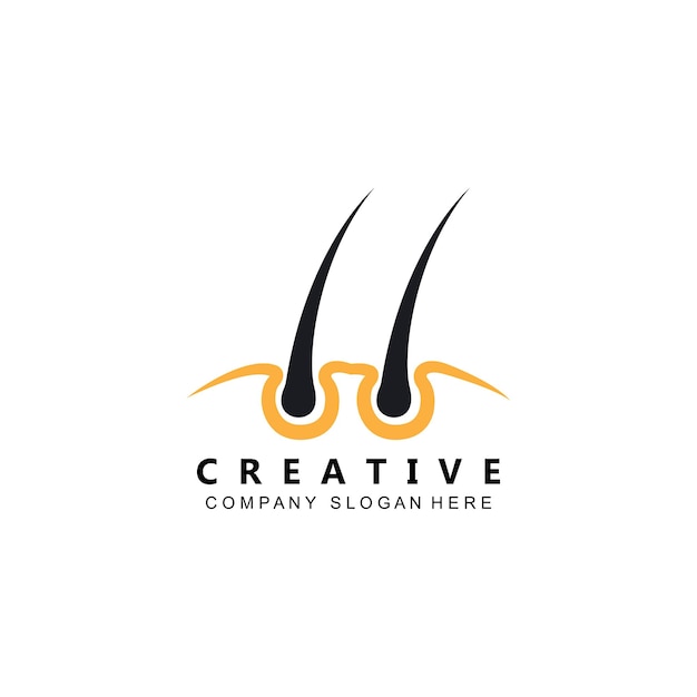 Cuidado del cabello logo vector icono piel salud ilustración diseño concepto