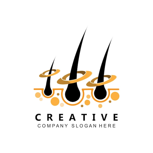 Cuidado del cabello logo vector icono piel salud ilustración diseño concepto