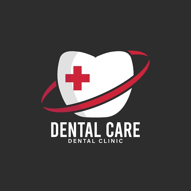 Vector cuidado dental clínica médico logo minimalista moderno