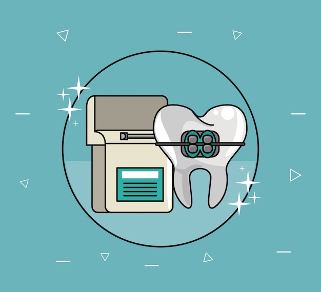 Vector cuidado dental e higiene