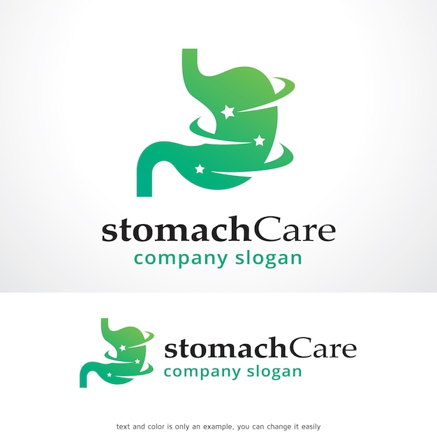Cuidado del estómago Logo plantilla diseño Vector emblema diseño concepto símbolo creativo icono