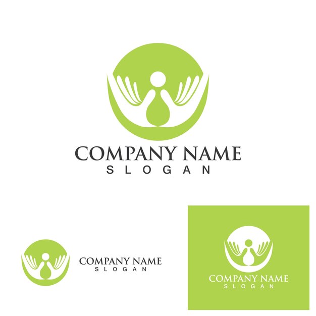 Cuidado de la mano logo vector diseño plano mejor vector icono