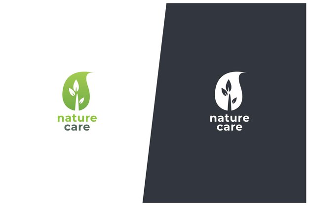 Cuidado de la naturaleza Medio ambiente Ecológico Bienestar Estilo de vida Spa Vector Logo Concepto Diseño