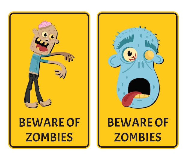 Cuidado con la pegatina de zombies con monstruo