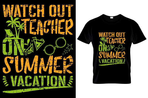 CUIDADO CON EL PROFESOR EN... VERANO Camiseta personalizada.